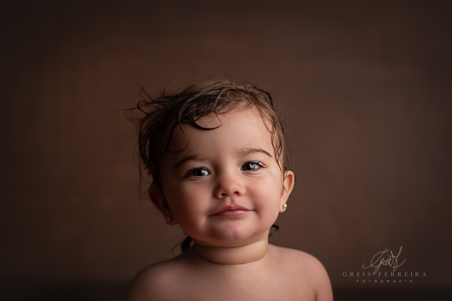 Ana Cecília | Hora do banho | Ensaio de 1 ano