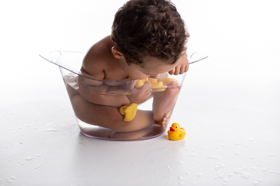 Arthur | Hora do Banho | Ensaio de 1 ano