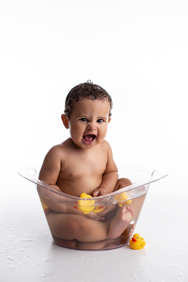 Arthur | Hora do Banho | Ensaio de 1 ano