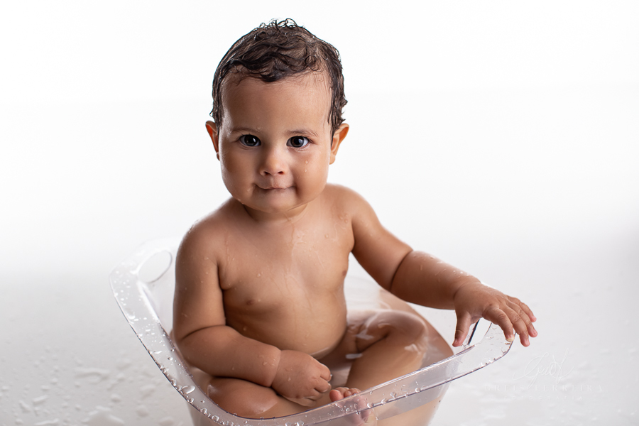 Arthur | Hora do Banho | Ensaio de 1 ano