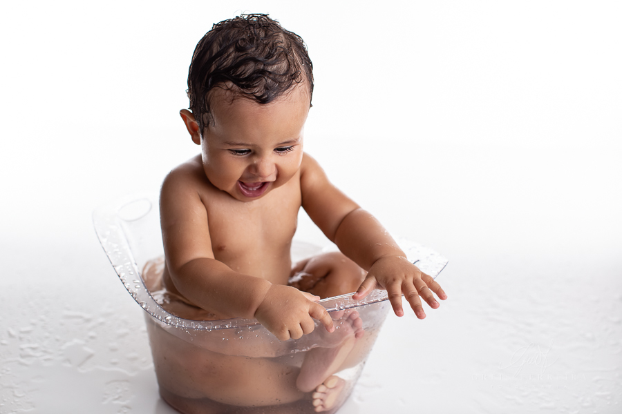 Arthur | Hora do Banho | Ensaio de 1 ano