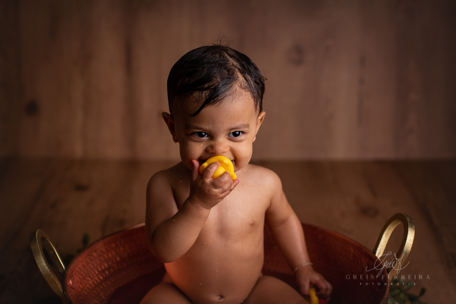 Helena | Hora do banho | Ensaio de 1 ano