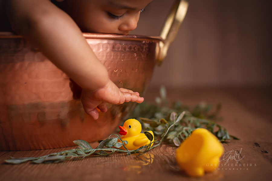 Helena | Hora do banho | Ensaio de 1 ano
