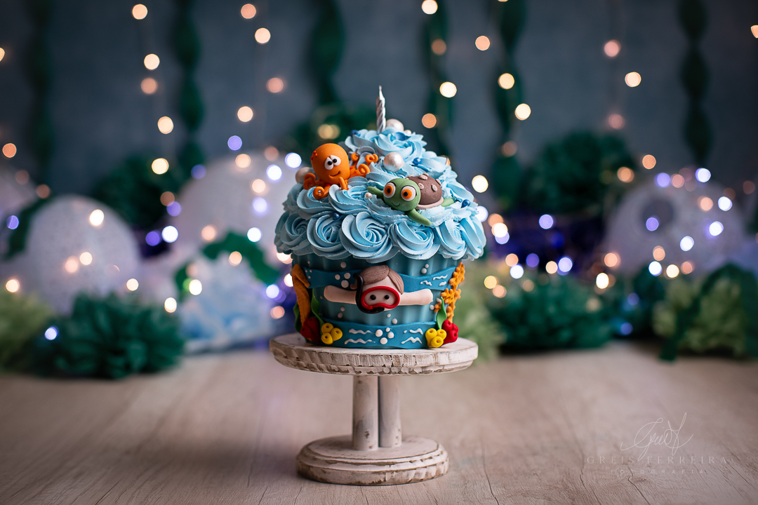 smash the cake fundo do mar