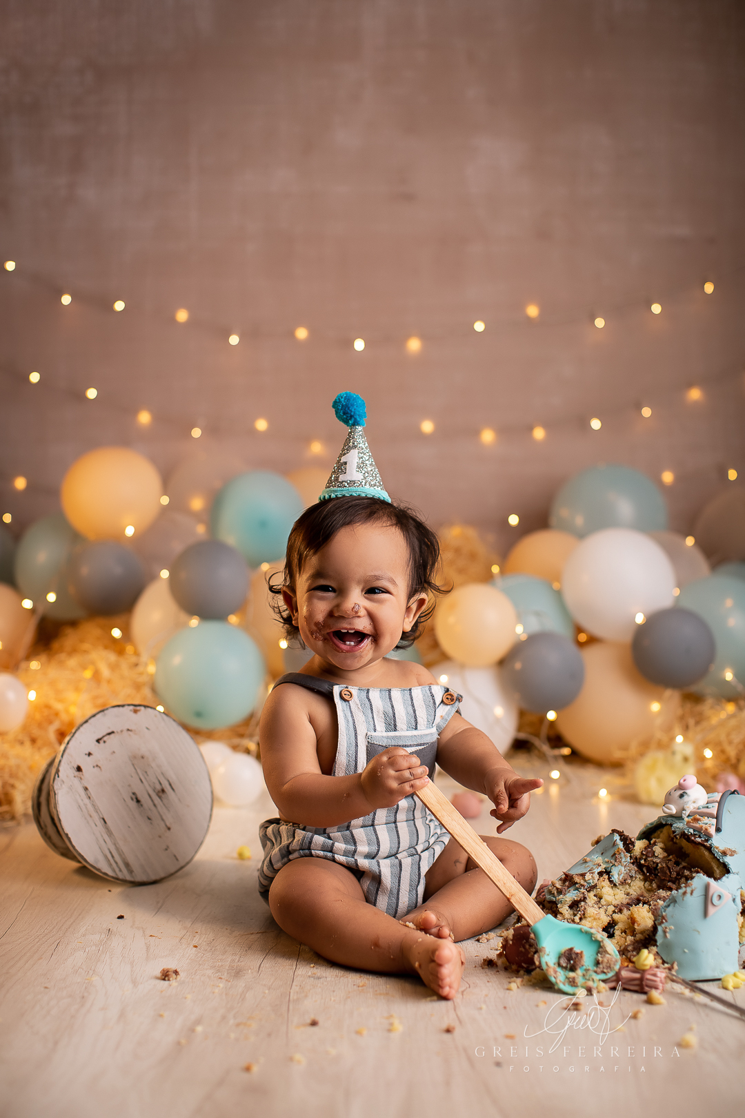 smash the cake fazendinha ensaio de bebe 1 aninho 12 meses