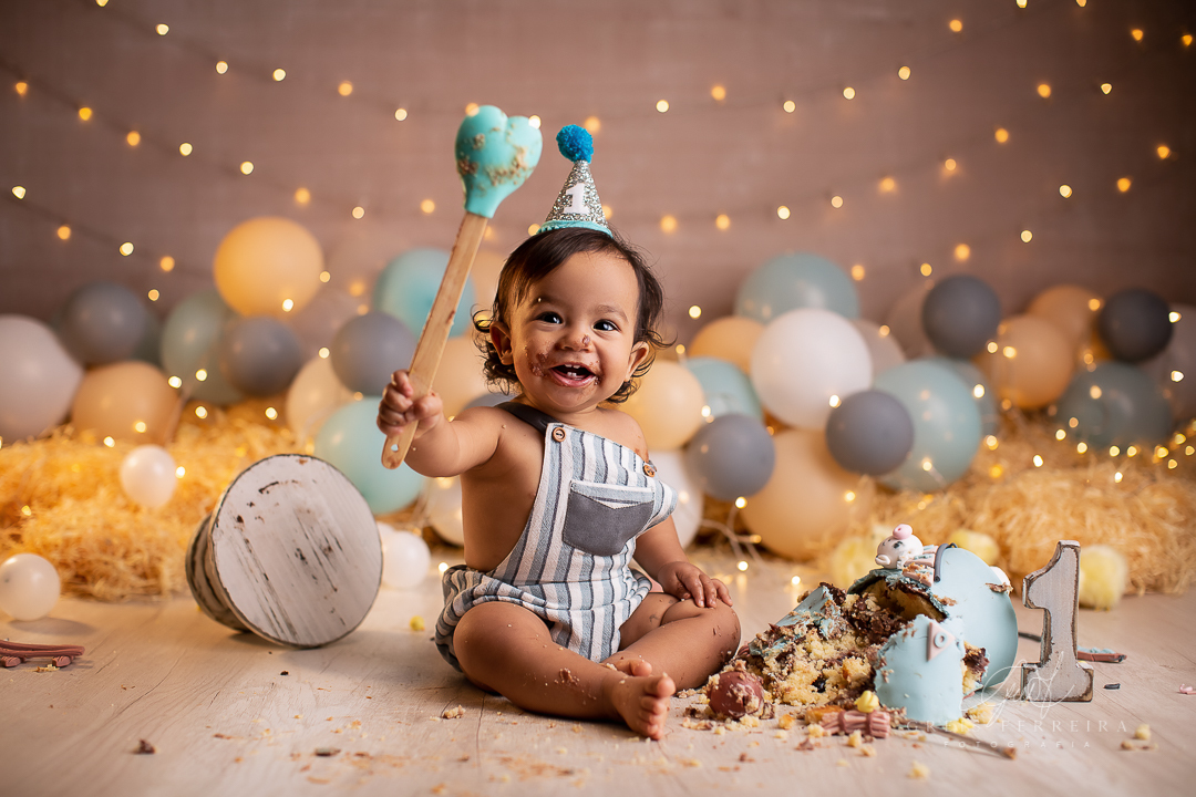 smash the cake fazendinha ensaio de bebe 1 aninho 12 meses