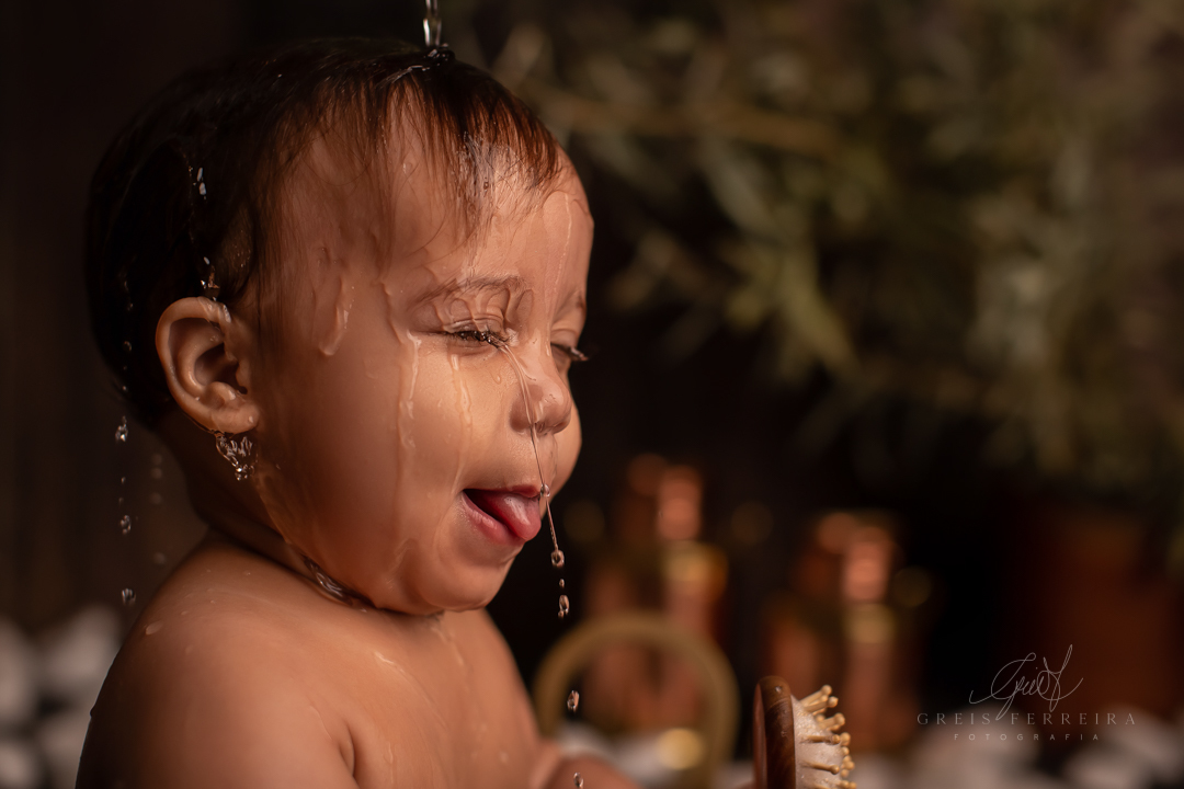ensaio de bebe na banheira