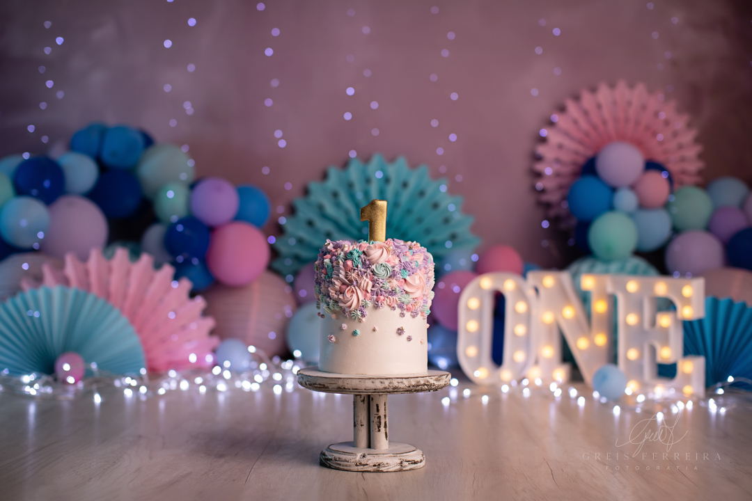 smash the cake menina ensaio de bebe 1 ano