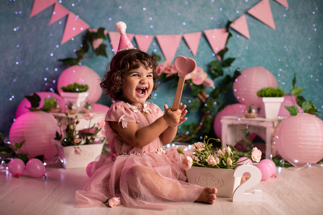 smash the cake jardim encantado ensaio de aniversario de 2 anos