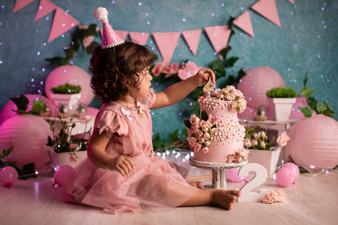 smash the cake jardim encantado ensaio de aniversario de 2 anos