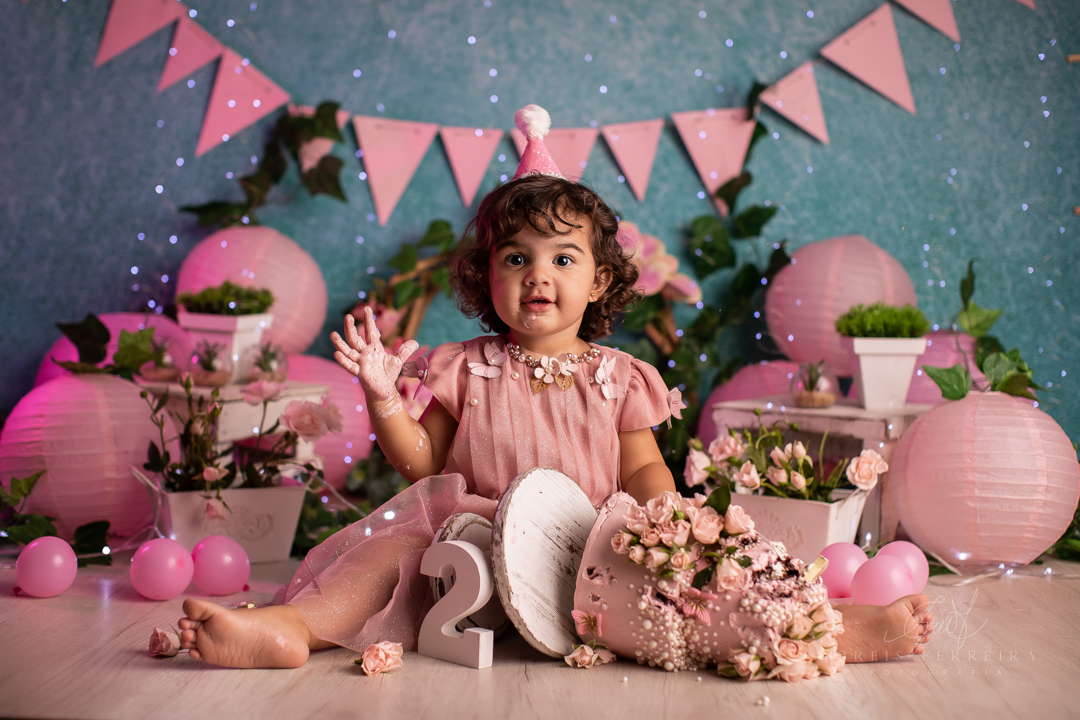 smash the cake jardim encantado ensaio de aniversario de 2 anos