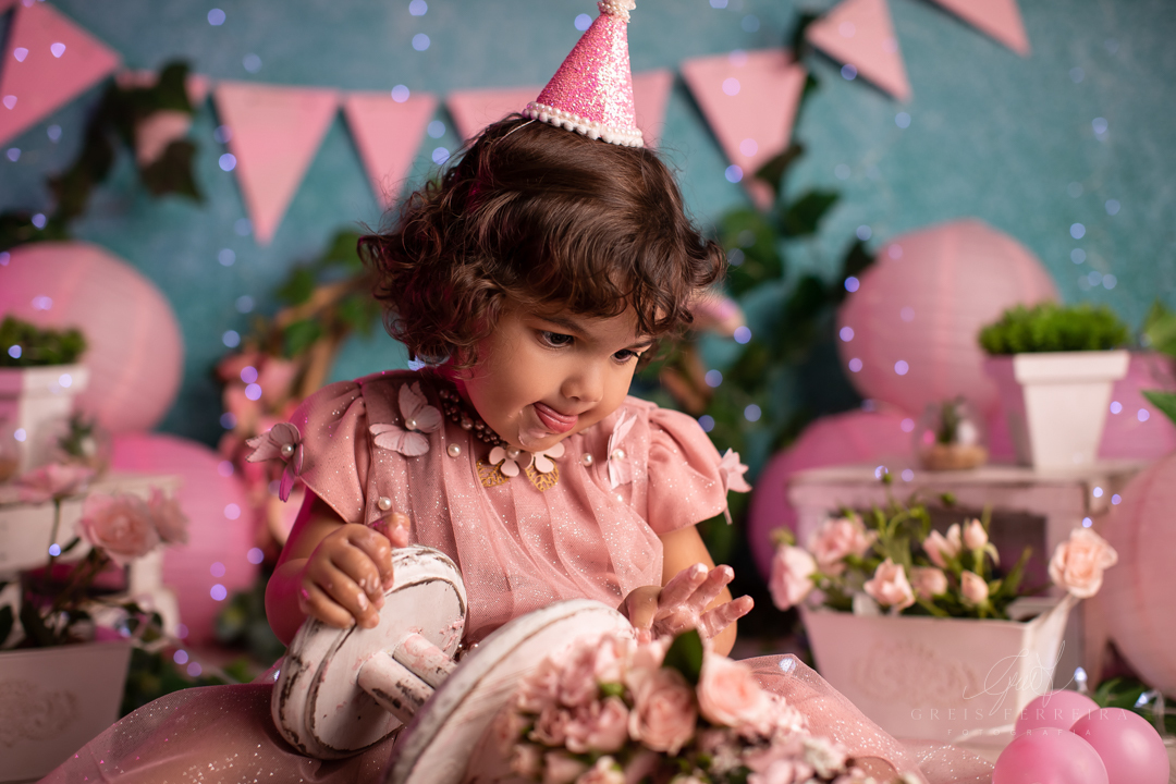 smash the cake jardim encantado ensaio de aniversario de 2 anos