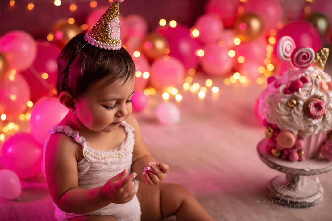 smash the cake confeiteira ensaio de bebe de 1 ano