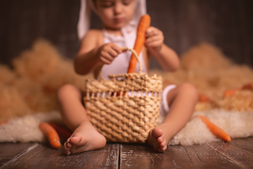foto de ensaio de pascoa infantil 