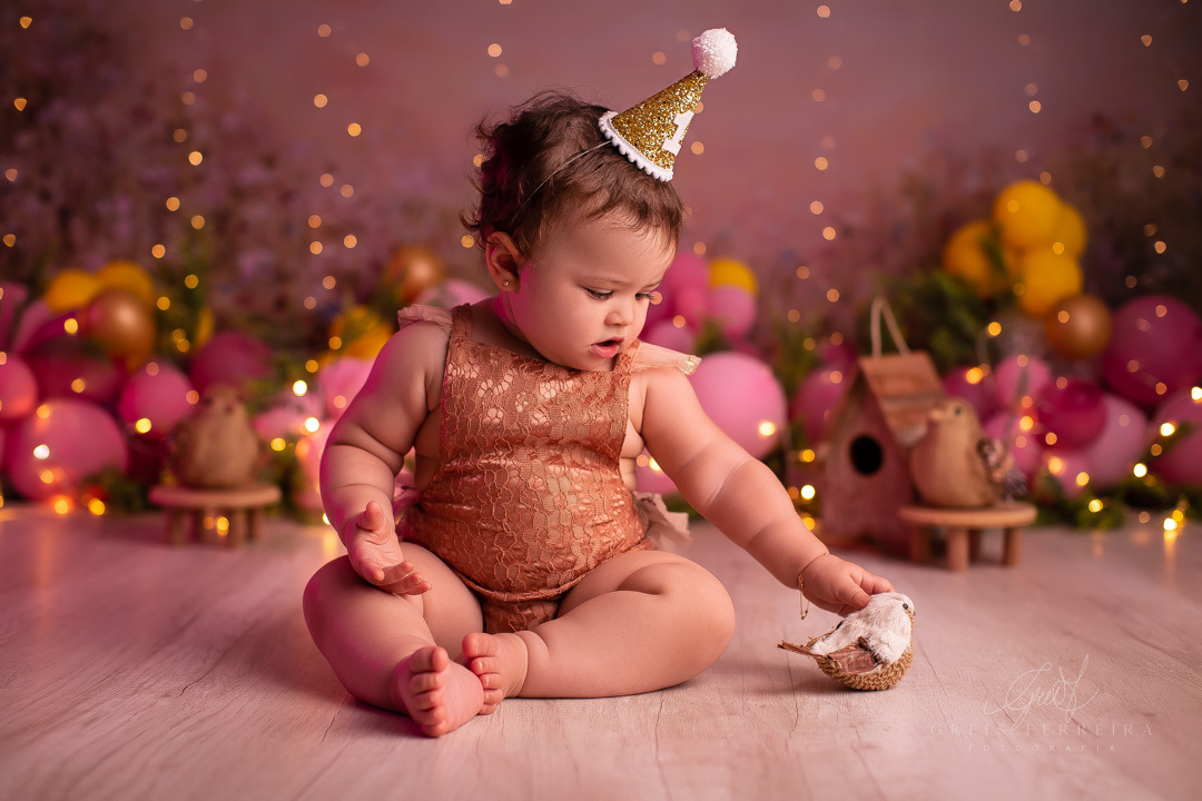 Smash the Fruit Jardim Encantado ensaio de aniversario de 1 ano de bebe