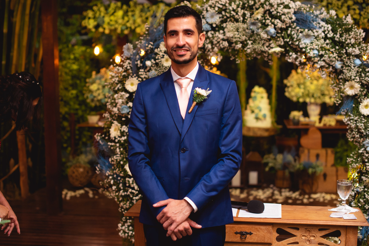 reação do noivo entrada da noiva  | noivo de zul