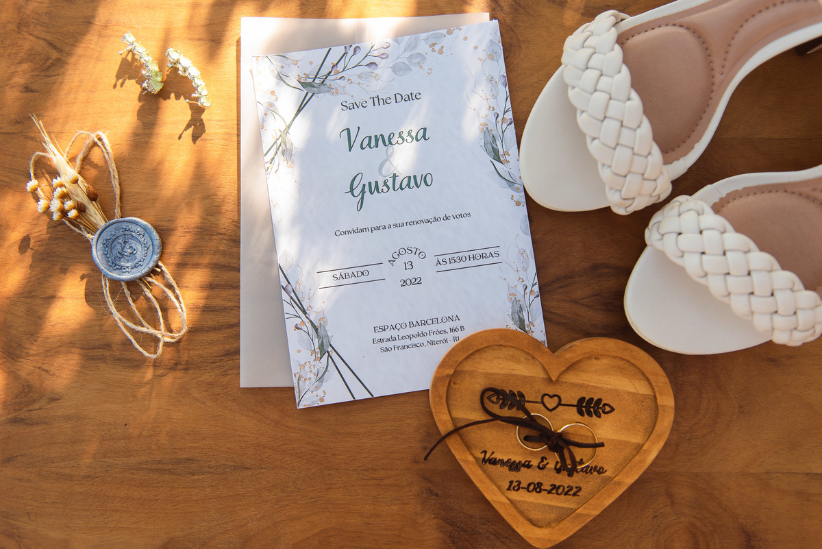 convite de casamento | sapato de casamento | alianca de casamento