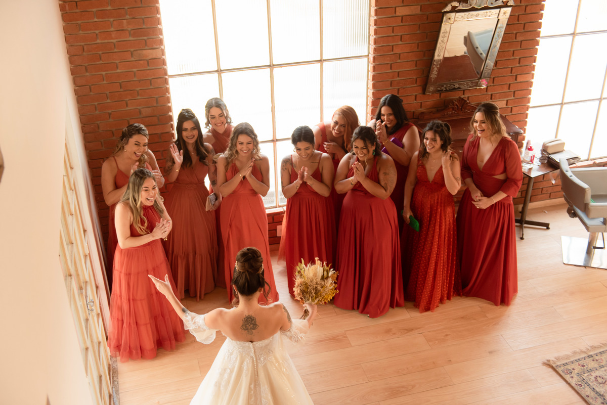 first look com as madrinhas | first look casamento | frist look