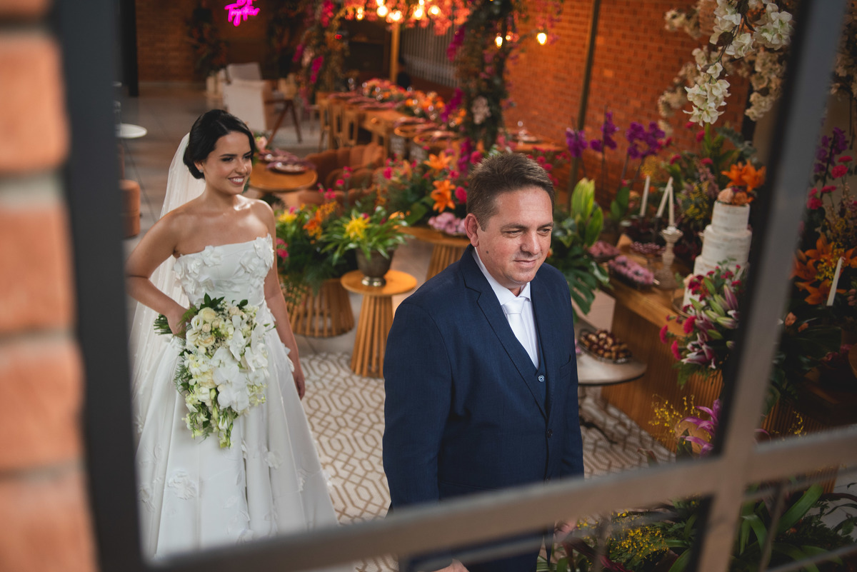 fotografia first look pai da noiva