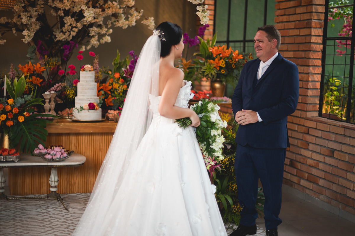 fotografia first look pai da noiva