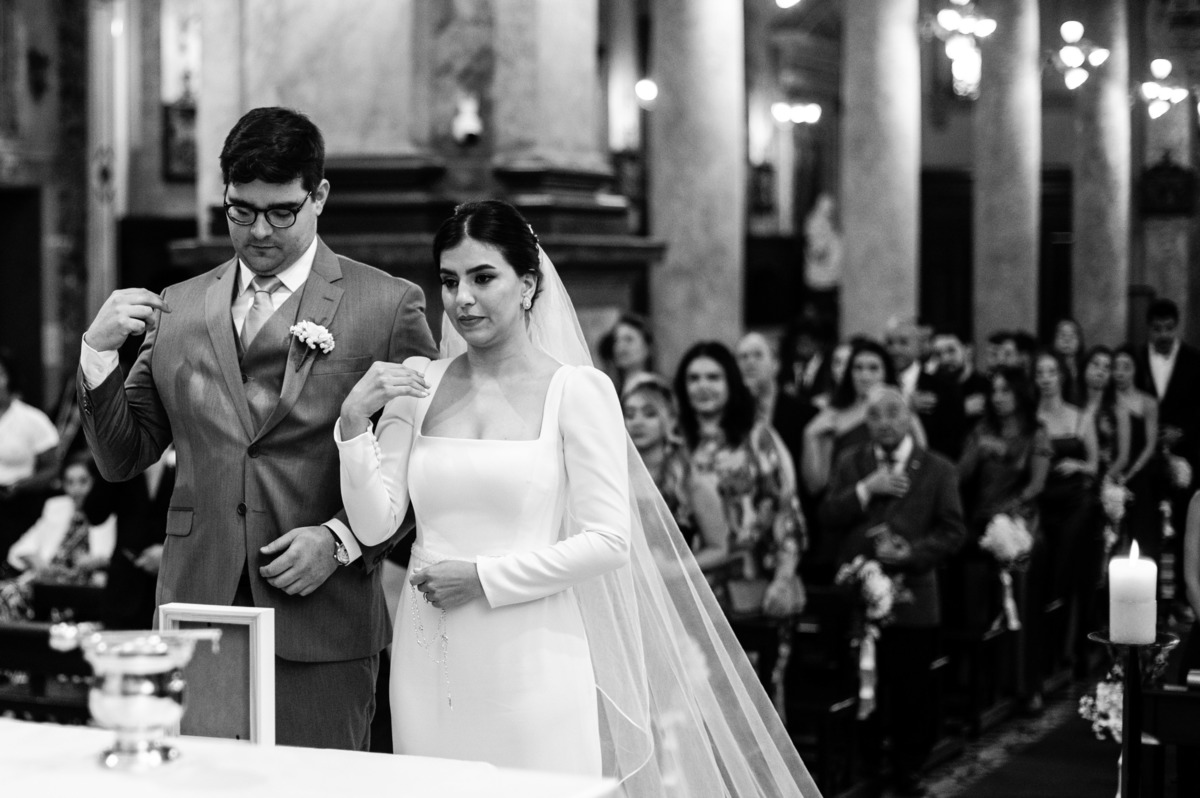 Fotografia de casamento igreja Santo inacio botafogo RJ
