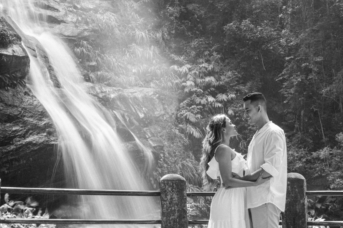 Ensaio pré wedding cachoeira Taunay floresta da tijuca Rio de Janeiro