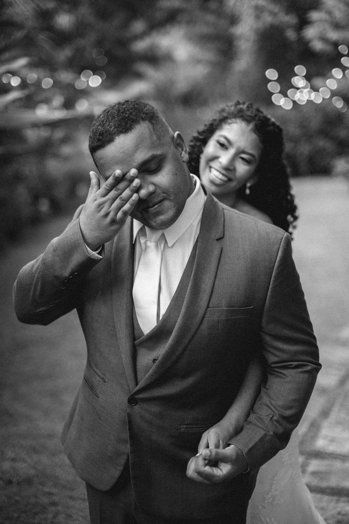 Firstlook dos noivos fotografia de casamento