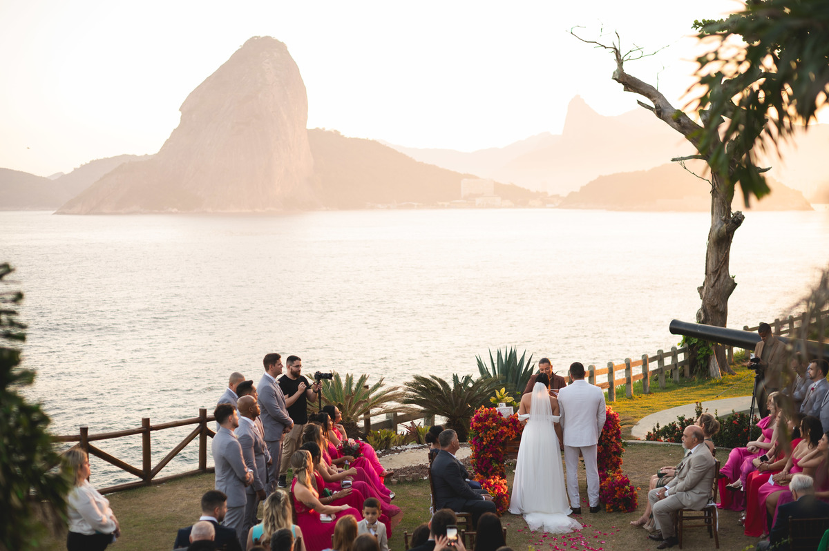 cerimonia de casamento por do sol niteroi | fotografo de casamento rio de janeiro
