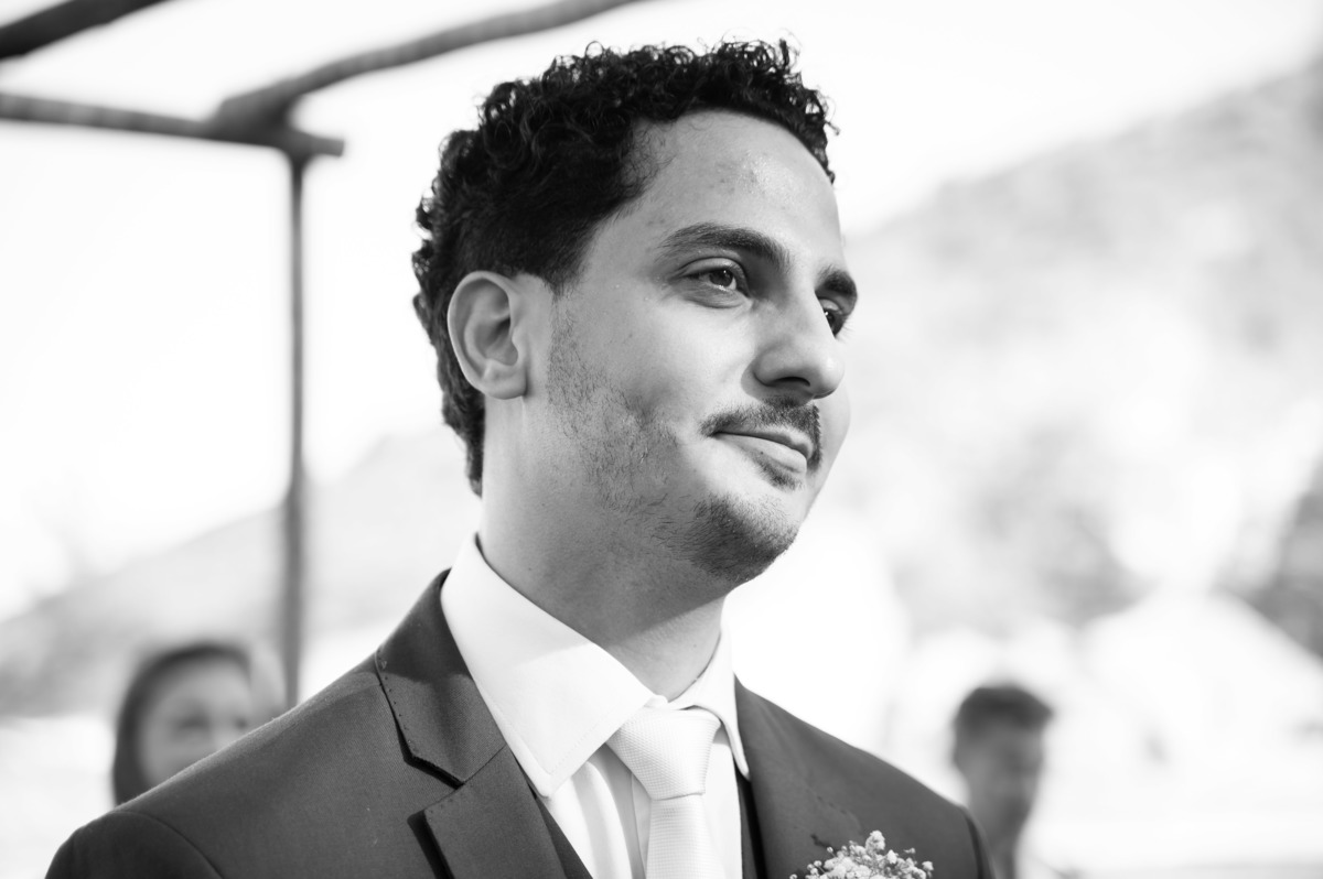 reação do noivo fotografia de casamento