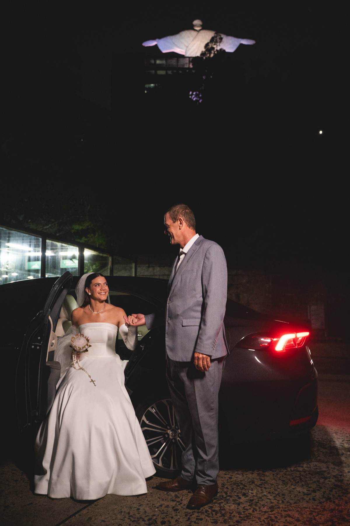 Foto casamento no cristo amanhecer