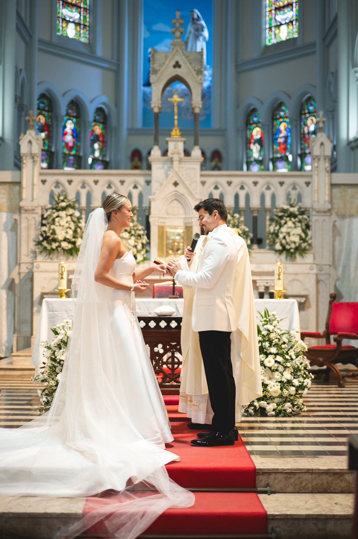 fotografia de casamento católico rio de janeiro Paróquia Nossa Senhora do Rosário, Leme, Rio de janeiro