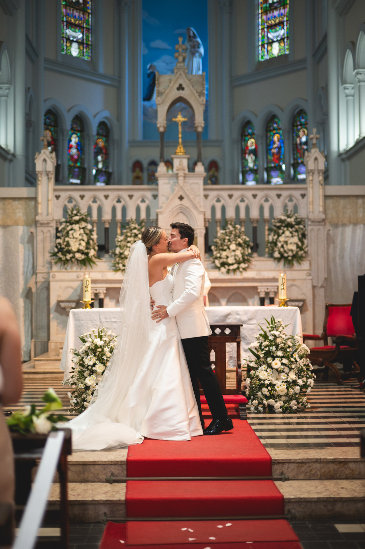 fotografia de casamento católico rio de janeiro Paróquia Nossa Senhora do Rosário, Leme, Rio de janeiro