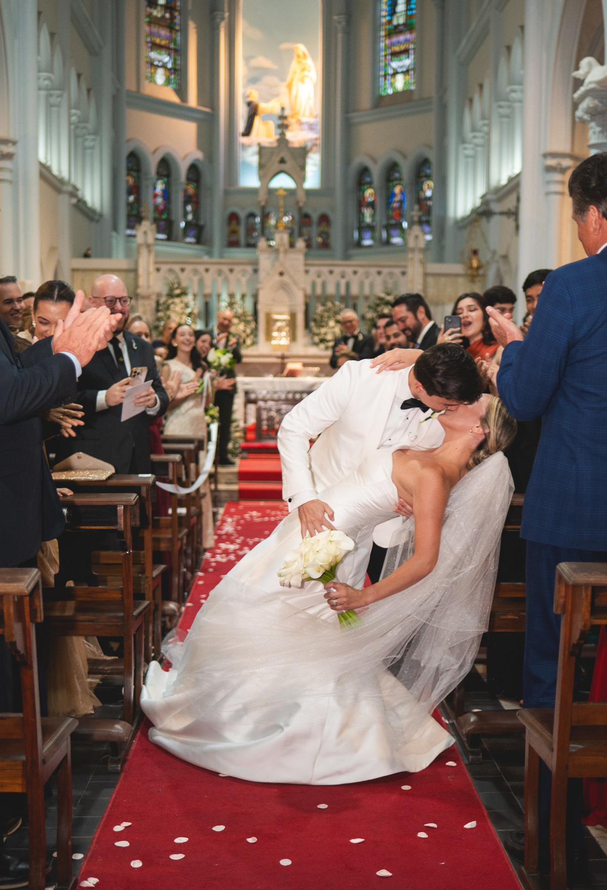 fotografia de casamento católico rio de janeiro Paróquia Nossa Senhora do Rosário, Leme, Rio de janeiro