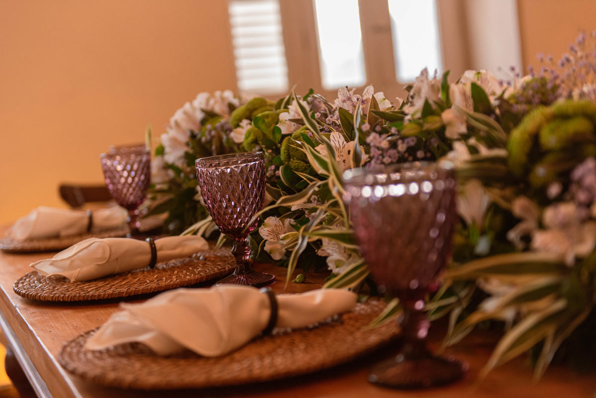decoração mesa de casamento