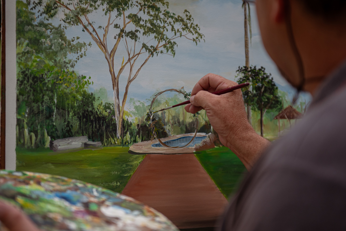 Fotografia de Casamento ao ar livre Bianca e Fernando | Rio de Janeiro - RJ | Fotografo Douglas Felicio Especialista em casamentos | arte na tela | pintor para casamento