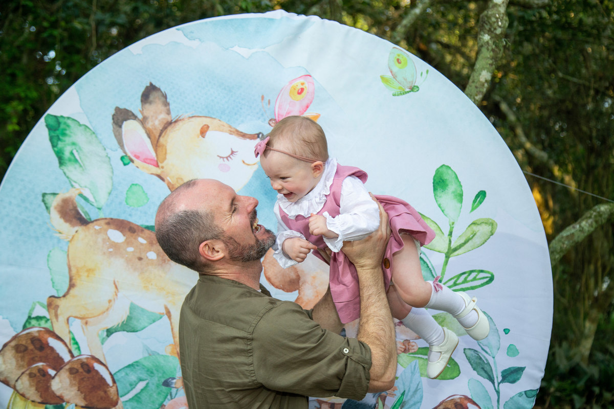 papai e bebê - aniversário