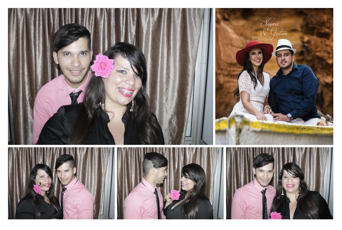 fotos divertidas na cabine de fotos