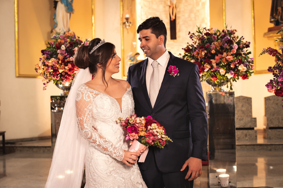 Casamento clássico na Igreja Matriz em Toritama 