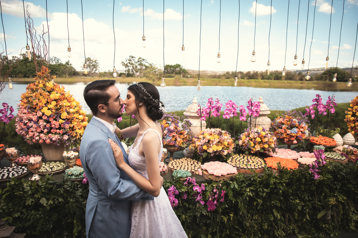 Casamento diurno no lago dos sonhos em Caruaru