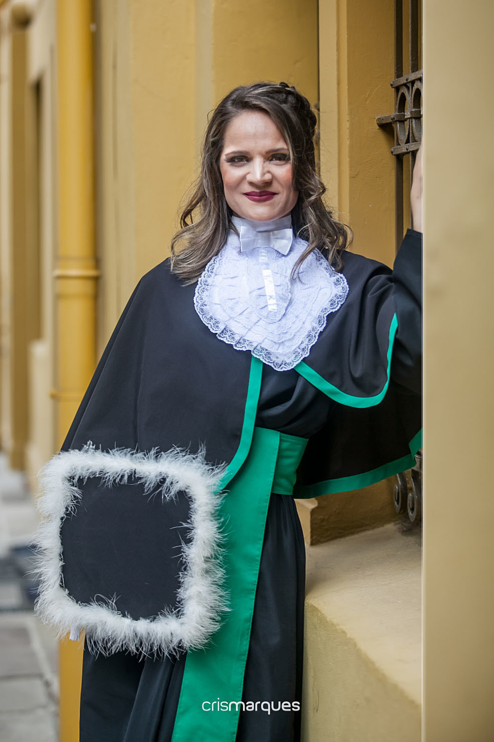 Formanda de medicina momentos  antes da colação