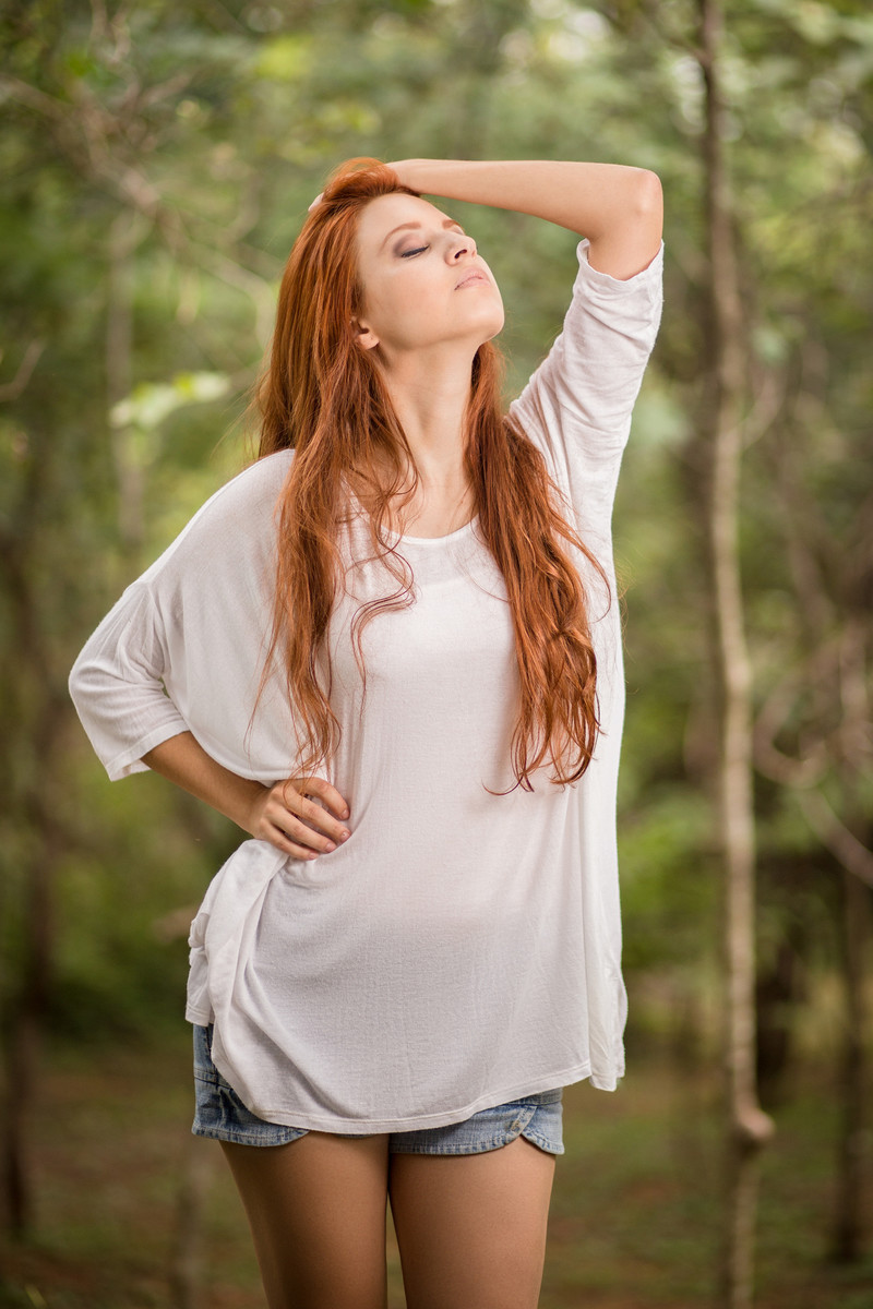 Ensaio fotográfico feminino bucólico