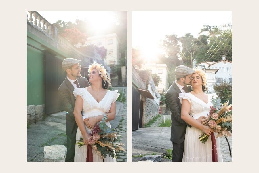fotos dos noivos antes da cerimonia  casamento intimista de dia rio de janeiro