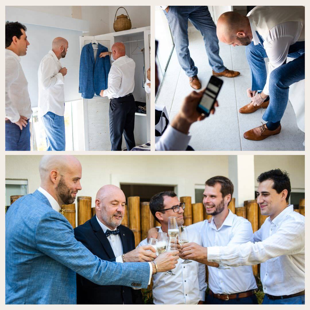 making of noivo casamento intimista em buzios