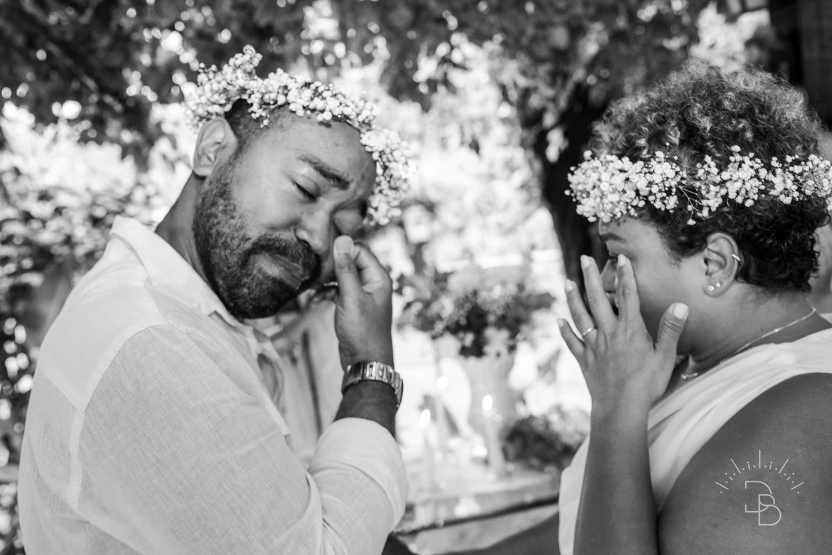 noivos chorando casamento umbanda rio de janeiro