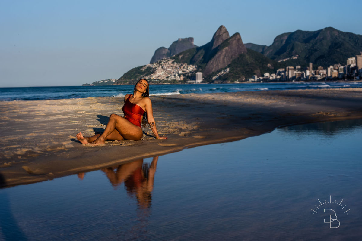 ensaio feminino amanhecer praia ipanema arpoador rj
