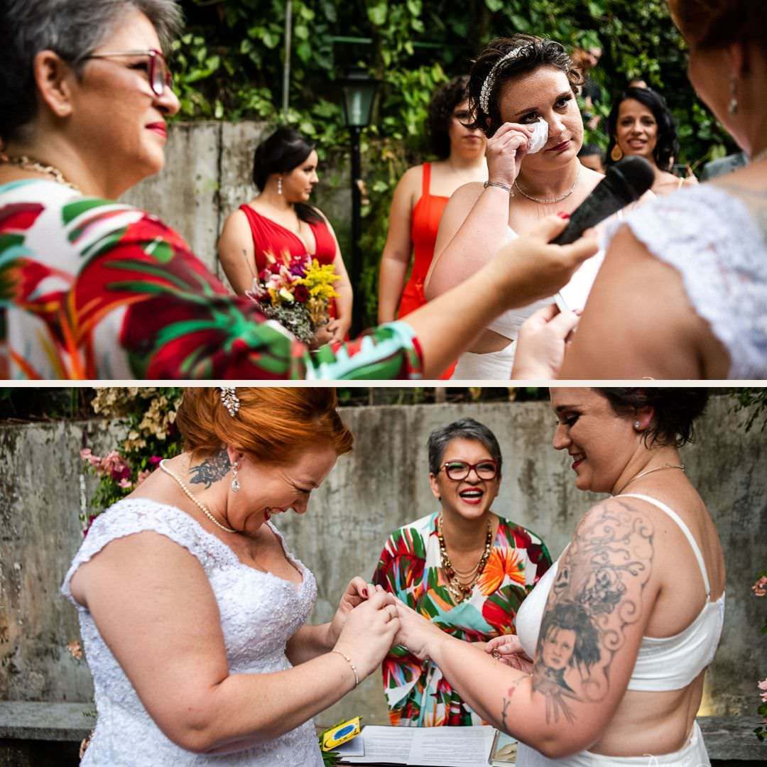 troca de aliancas casamento intimista homoafetivo em casa rj