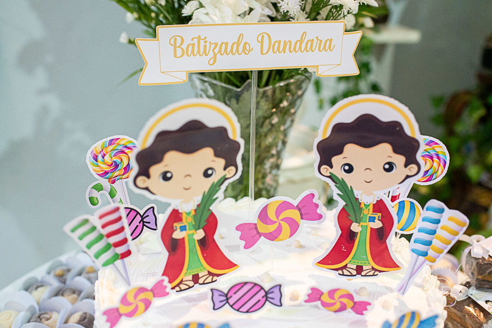 decoracao do bolo do batizado na umbanda rj