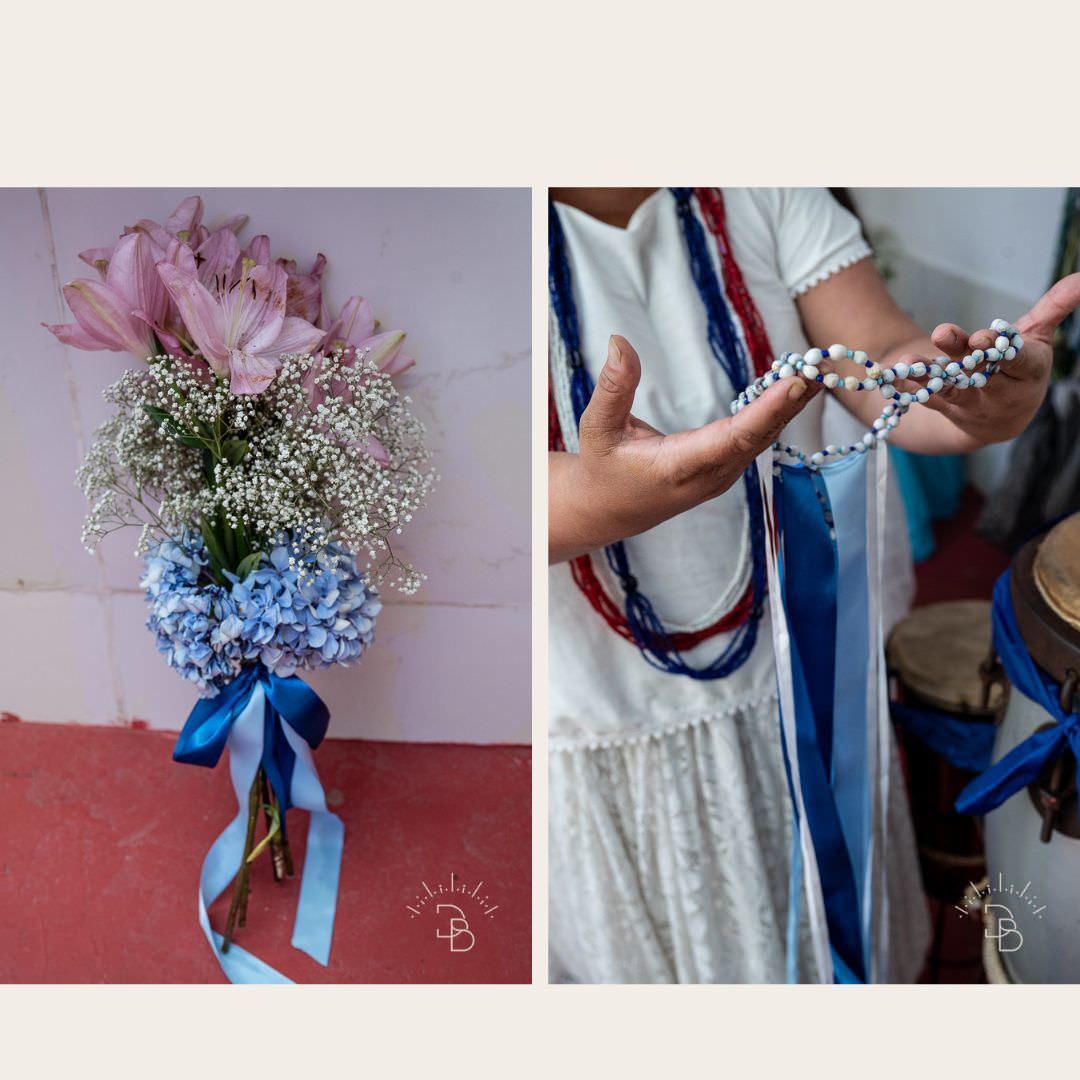 detalhes bouquet casamento no Terreiro de Umbanda