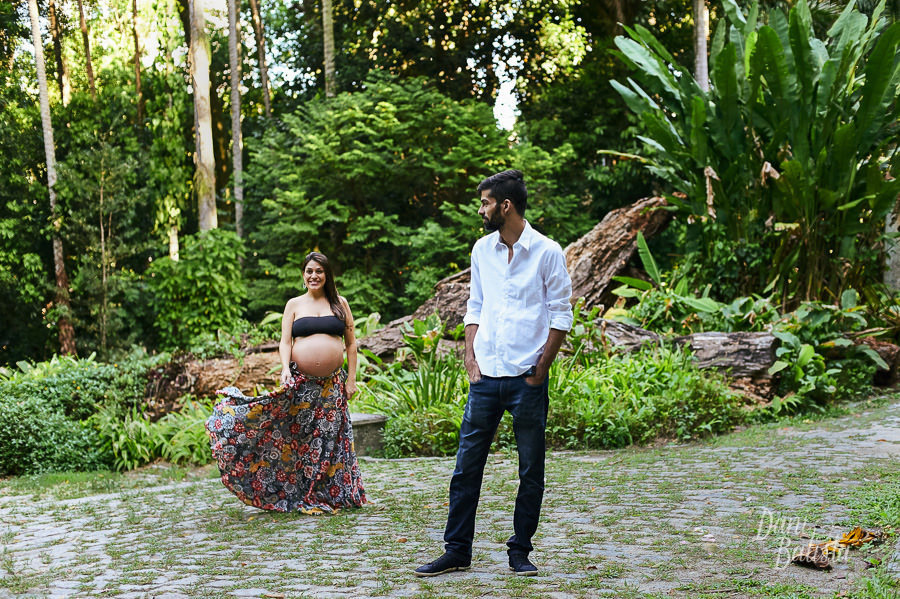 ensaio fotográfico de grávida no parque laje