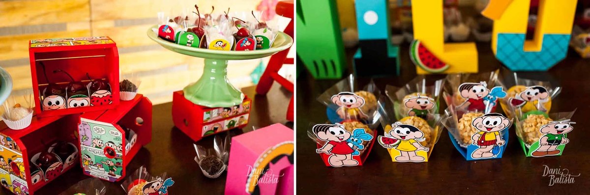 detalhes da decoração pic nic da turma da monica feita pela angela di barros